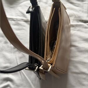 Elegant Black and Tan Women's Handbag Set